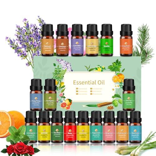 Set di Oli Essenziali Premium - 18 Flaconi x 10ml di Essenze Naturali