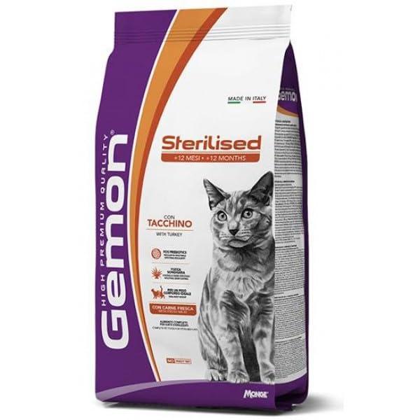 Monge Gemon Sterilizzato al Tacchino per Gatti Adulti Sterilizzati - 7 kg