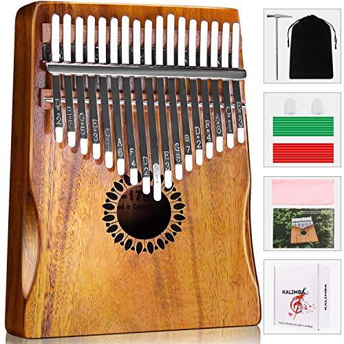 Newlam Kalimba 17 Tasti Strumenti Musicali Regalo per Bambini e Adulti, Portatile Mbira Pianoforte a Pollice