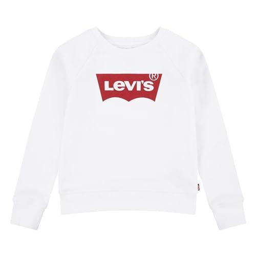 Levi's Lvg Key Item Logo Crew Bambine e Ragazze - Felpa Bianca con Logo
