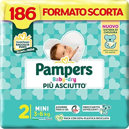 Pampers Baby Dry Mini, Taglia 2 (3-6 kg), 24 Pannolini