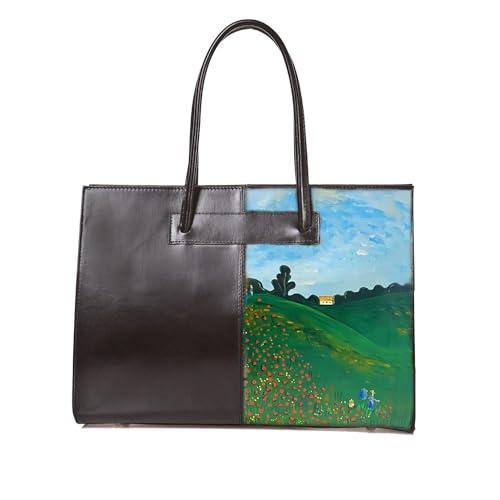 Borsa in Pelle Dipinta a Mano 