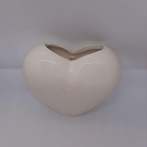 Umidificatore per Termosifone in Ceramica a Forma di Cuore Bianco - Idea Regalo Artigianale