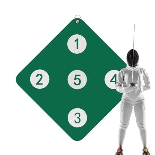 Pratica del bersaglio di scherma, obi-ettivo di scherma montato a parete, bersaglio di scherma per fogli di sciabola e epee con cinque -lseye, bersaglio della spada ausiliaria auto-allenamento