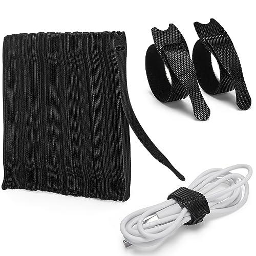 Zivacate 120 Pezzi Fascette Riutilizzabili in Nylon, 150 x 12 mm Stringicavo Regolabili, Ideali per la Gestione dei Cavi in Casa, Ufficio, Giardino e Altro- Nero