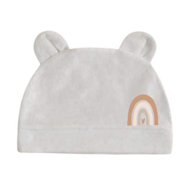 Cappellino Nascita Neonato Ospedale - Arcobaleno Neutro, Il Mondo di Noah