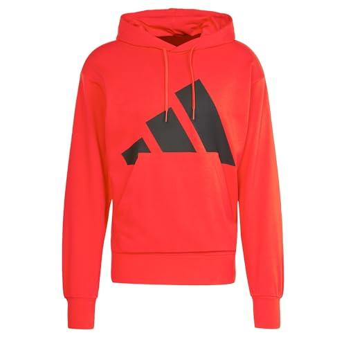 Adidas Essentials Big Logo French Terry Hoodie Uomo, Pure Ruby/Black