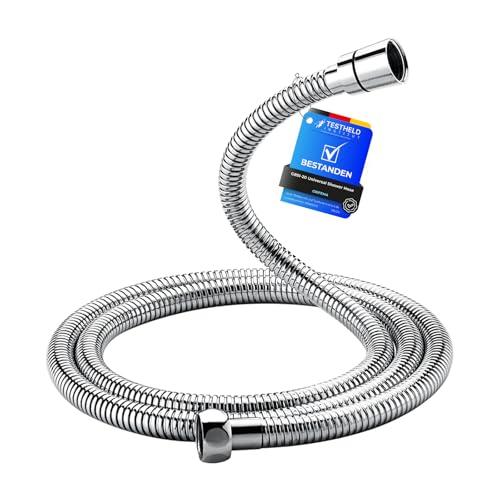 GRIFEMA Tubo Doccia Flessibile 2 Metri in Acciaio Inox Cromato