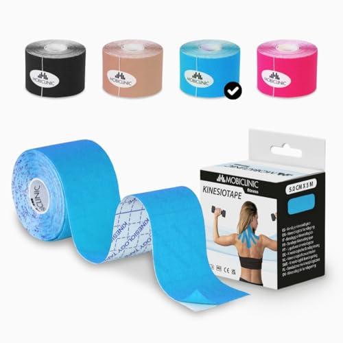 Mobiclinic® Kinesiotape Blu: Benda Elastica Autoadesiva per Sollievo Muscolare