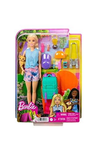 Barbie Siamo in Due Malibu in Campeggio Bambola Bionda con Cagnolino e Accessori