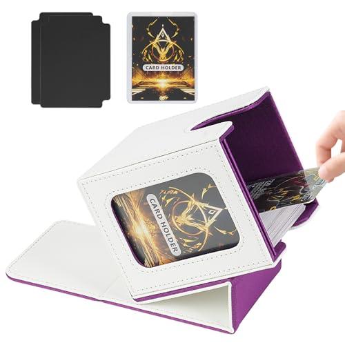 IVODEELA Deck Box - Custodia Premium per Carte MTG, TCG e Commander - Bianco Viola
