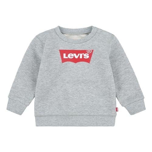 Levi's Batwing Crewneck Sweatshirt Bimbo, Grigio (Grey Heather), 3 anni