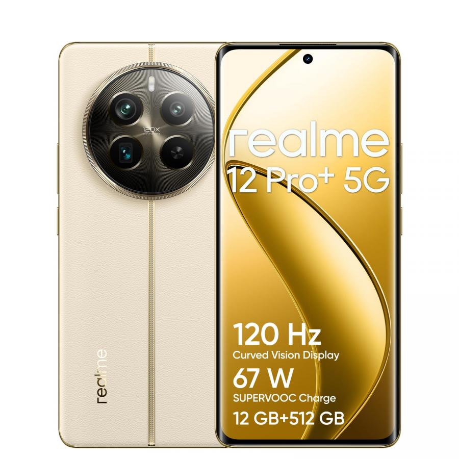 realme 12 Pro+ 5G Smartphone 12+512GB, Beige