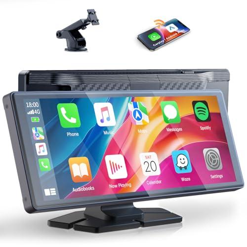 Volam CarPlay Schermo wireless da 9.26 pollici, con lettore stereo per auto A-pple CarPlay&Android, IPS Touch Screen, ricevitore digitale con GPS Navigation/Bluetooth 5.0/Mirror Link/Drive Play per auto