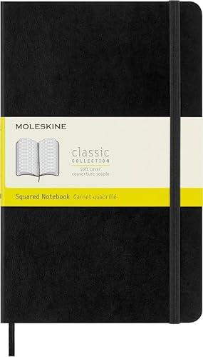 Moleskine Classic Notebook Large Nero a Quadretti Copertina Morbida