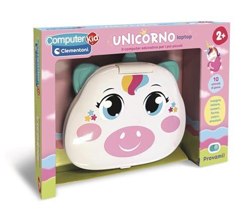 Clementoni Computer Kid Unicorno - Laptop Educativo per Bambini 2+ Anni