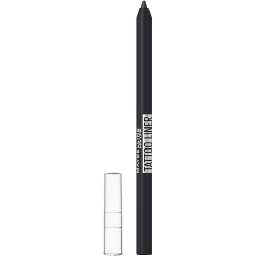 Maybelline New York Matita Occhi in Gel, Colore Intenso, Tenuta Fino a 36H, Formula No Transfer, Per Look Grafici e Definiti, Tattoo Liner Gel Pencil, Tonalità: Deep Onyx