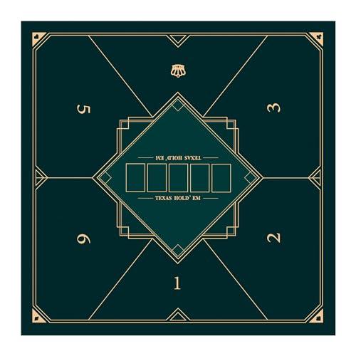LaiEr 60/80/100/120/140cm Quadrato Poker Tappetino Texas Hold 'Em Poker Rubber Tappetino Portatile Pieghevole Tavolo Poker Gioco di Poker Layout del Casinò di Blackjack