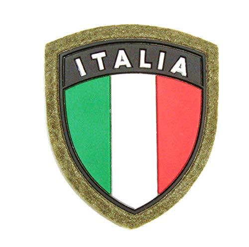 DEFCON 5 Scudetto Italia Italian Crest PVC OD Green Background Toppa Patch D5-ITC