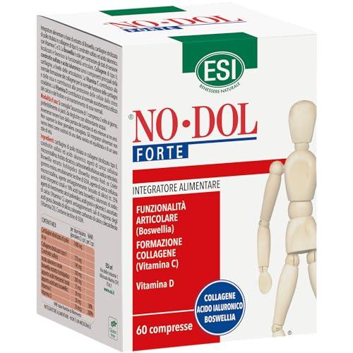 ESI - No-Dol Forte, Integratore Alimentare a Base di Collagene, Vitamina C e Acido Ialuronico, Azione Antiossidante, Contribuisce al Mantenimento della Cartilagine, Senza Glutine, 60 Compresse