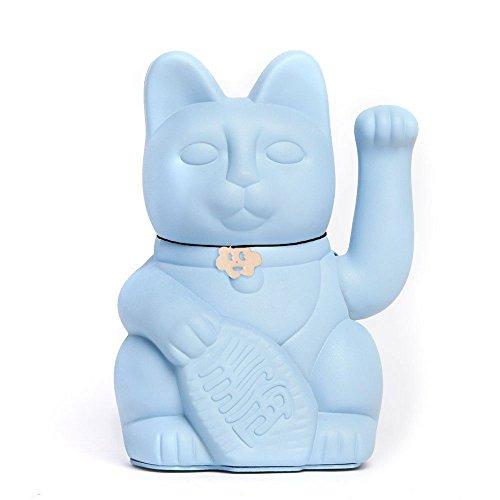 Gatto Fortunato Cinese BLU CHIARO, M (10x6x15cm)