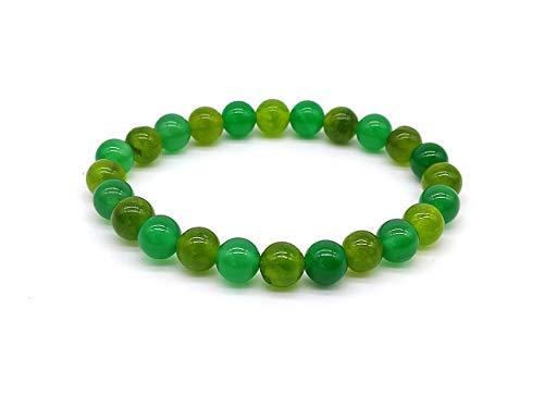 Bracciale Energia Naturale: Olivina (Peridoto) e Agata Verde