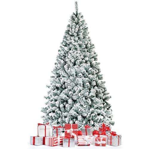 COSTWAY Albero di Natale Artificiale Innevato 225 cm