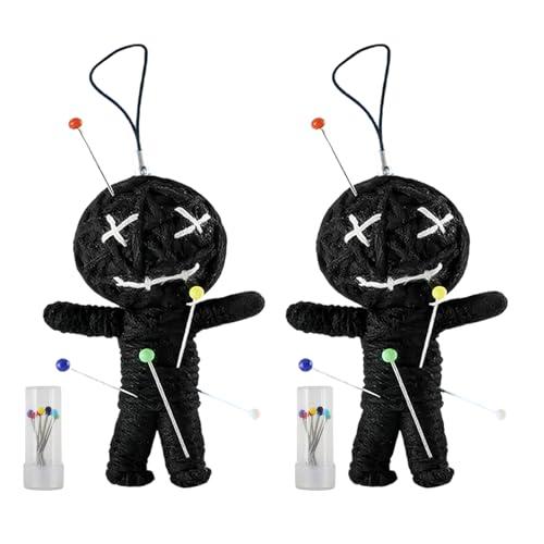 JYNVO Set 2 Bambole Voodoo Anti-Stress con Aghi