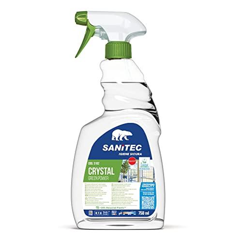 SANITEC Vetri Green Power - Detergente Ecologico Multiuso per Vetri e Cristalli