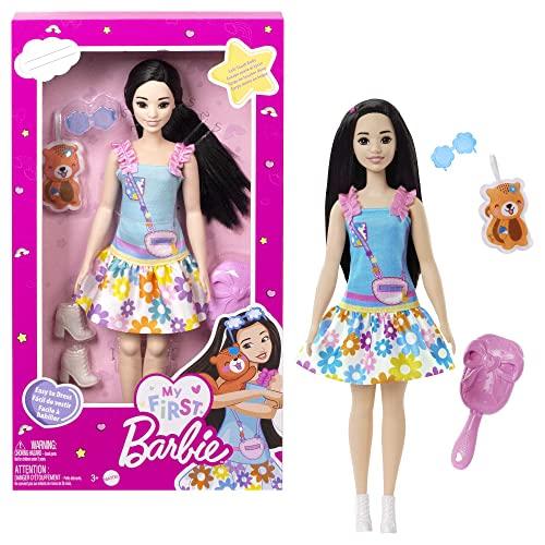 Barbie - La Mia Prima Barbie Renee, Bambola 34 cm con Accessori e Cucciolo