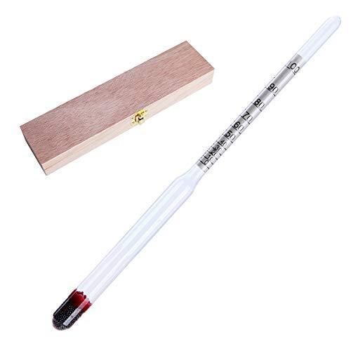 Alcolometro Professionale con Termometro e Custodia in Legno