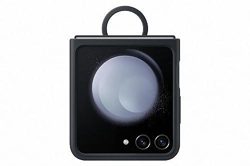 Samsung Silicone Cover with Ring Custodia Pieghevole con Anello per Galaxy Z Flip5, Indigo