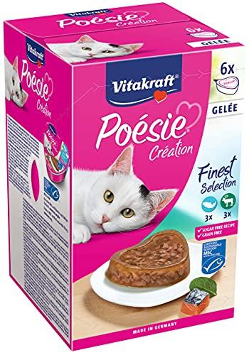 Vitakraft Poésie Multipack Cuore - Salmone, Spinaci e Selvaggina in Gelatina