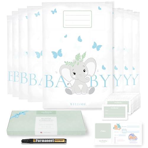 Set di Bustine per Corredino Neonatale a Tema Elefante