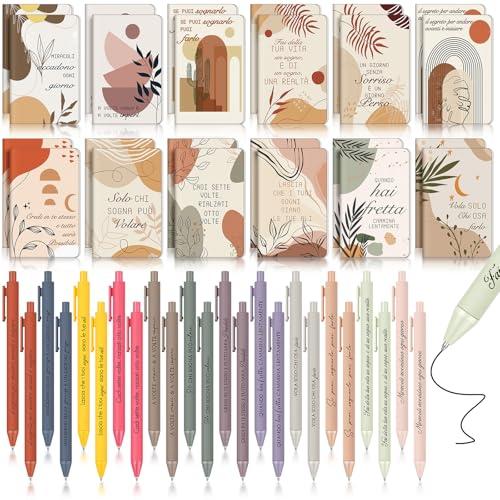 Sinmoe 24 Set Quaderni Ispirazionali e Penne Motivazionali
