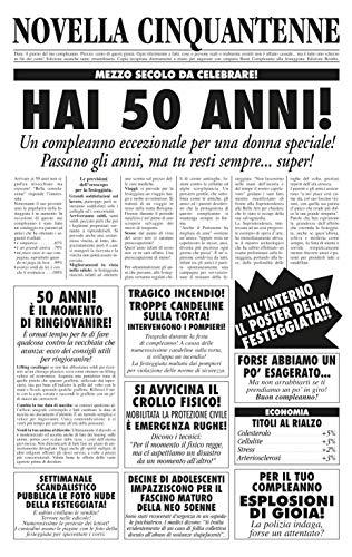Biglietto Auguri Giornale Compleanno 50 Anni Amica 