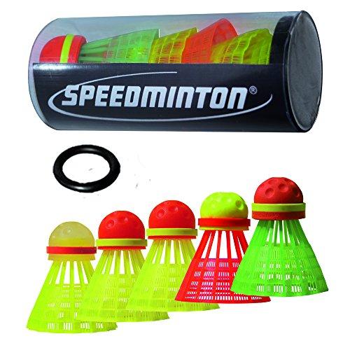 Speedminton Tube Mix: Set di 5 Speeder per Speed Badminton/Crossminton