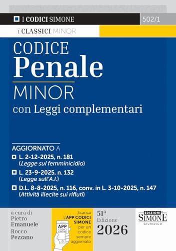 Codice Penale Minorile e Leggi Complementari - Edizione con App Codici Simone