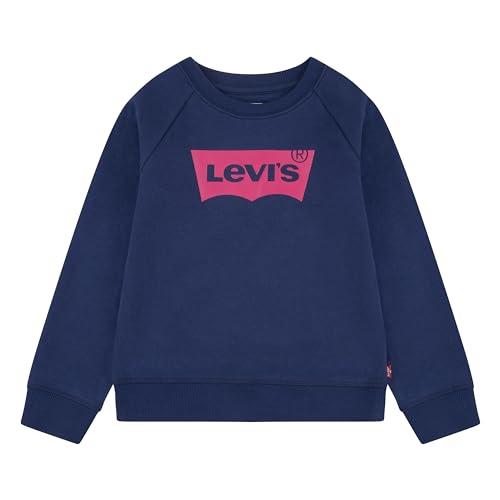 Levi's Batwing Crewneck Sweatshirt Bambine e Ragazze, Blu Medieval