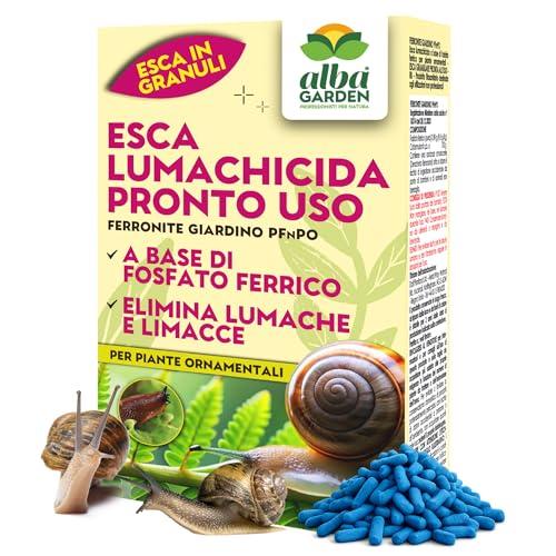 Albagarden - Esca Lumachicida Pronto Uso - Fosfato Ferrico, Efficace Contro Lumache e Limacce, Resistente alla Pioggia, 200 gr