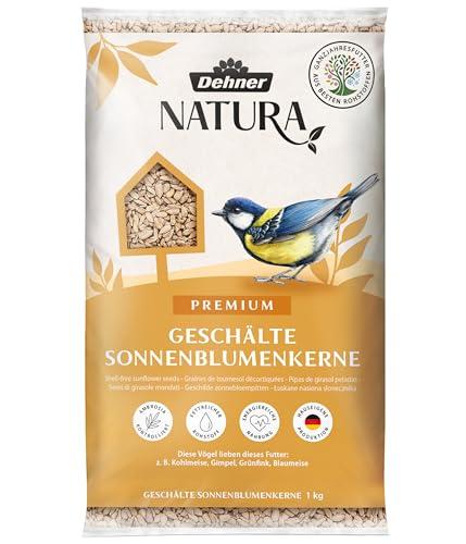 Dehner Natura Premium Mangime per Uccelli Selvatici - Semi di Girasole Sbucciati, 1 kg