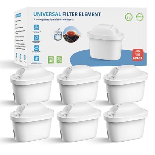 WaterJingYi Filtri Sostitutivi per Caraffe Filtranti Brita - Confezione da 6