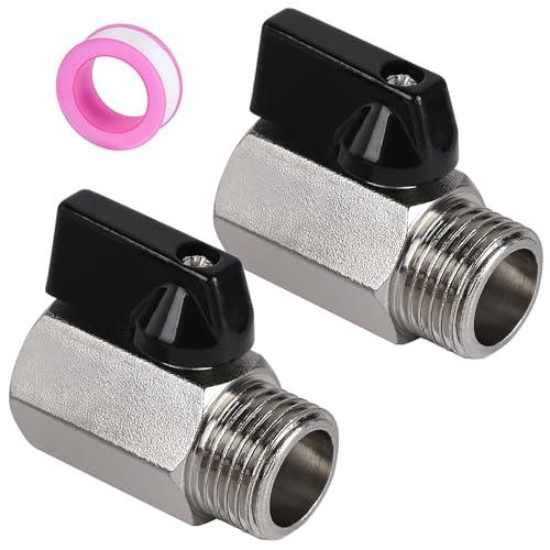 EFUTURETIME 2 x Mini Valvola a Sfera 1/2