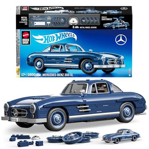 Mattel Brick Shop Hot Wheels Mercedes-Benz 300 SL - Set di Costruzioni Premium