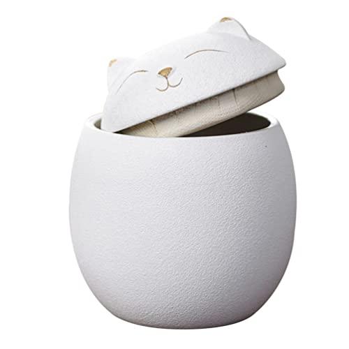 EFARMA Barattolo di Tè in Ceramica a Forma di Gatto
