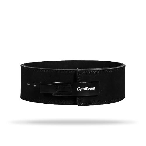 GymBeam - Cintura per sollevamento pesi LEVER Black L