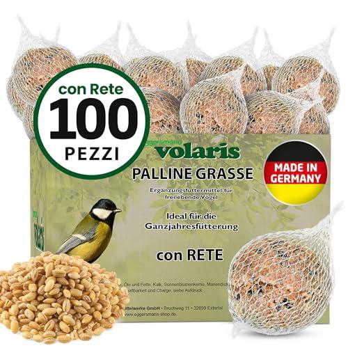 Eggersmann Volaris Palla di Grasso per Uccelli - 100 Pezzi con Rete 9 kg