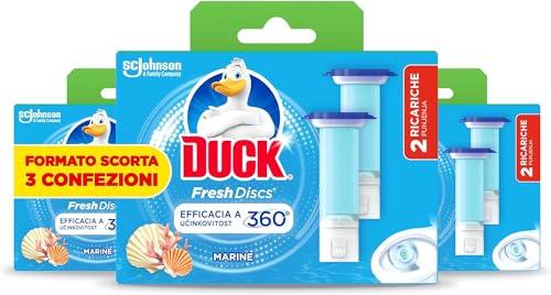 Duck Fresh Discs - Dischi gel igienizzanti WC, Fragranza Brezza Marine - Formato Scorta da 6 Ricariche, 36 Dischi Gel Igienizzanti WC