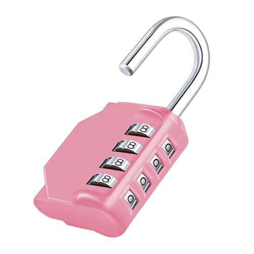 ZHEGE Lucchetto a Combinazione a 4 Cifre - Rosa