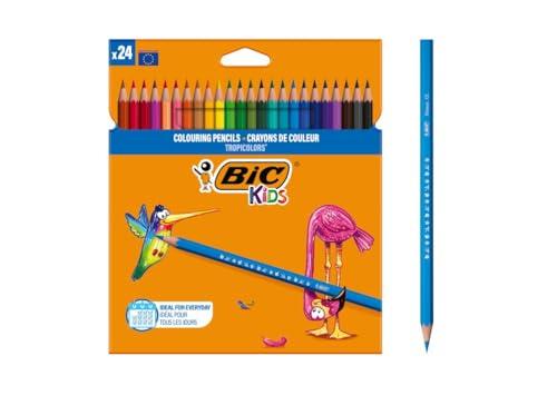 Bic Kids Matite Colorate, Colori Per Bambini A Casa E A Scuola, Multicolore, 24 Unità (Confezione da 1)